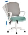 Krzesło biurowe regulowane szaro-niebieskie BONNY_834346