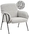Fauteuil TRYSNES Stof Zwart/wit