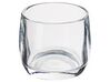 Conjunto de 4 accesorios de baño de vidrio transparente/plateado SONORA_825226