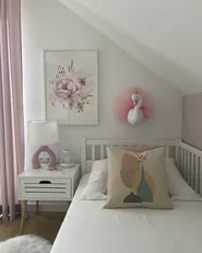 Kids Wall Decor Swan ODETTA 32 cm Cotton White_920953