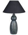 Lampada da tavolo ceramica blu scuro e nero 60 cm MATINA_849293