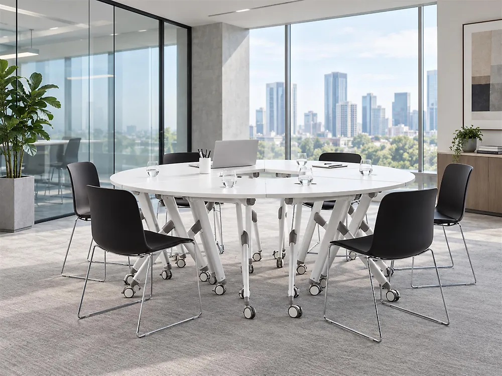 Foldable Corner Desk Module BENDI 90 cm x 64 cm White_1185242
