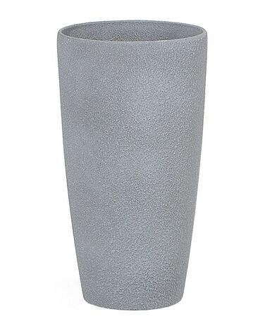 Vaso da fiori moderno tondo grigio 23x23x42cm ABDERA
