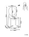 Set of 4 Dining Chair Transparent MERTON_794187