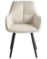 Set di 2 sedie da pranzo TIRANO Lino sintetico Beige chiaro_1042025