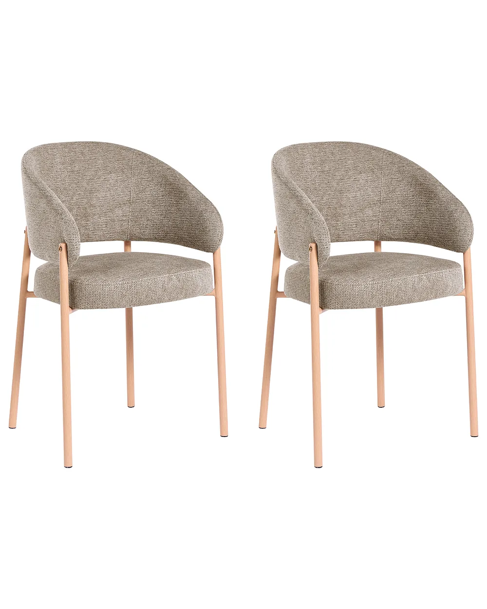 Conjunto de 2 cadeiras de jantar ZANE Tecido Taupe