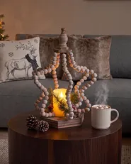 Decorazione natalizia LED PATARI 42 cm Stella Marrone chiaro_1027966