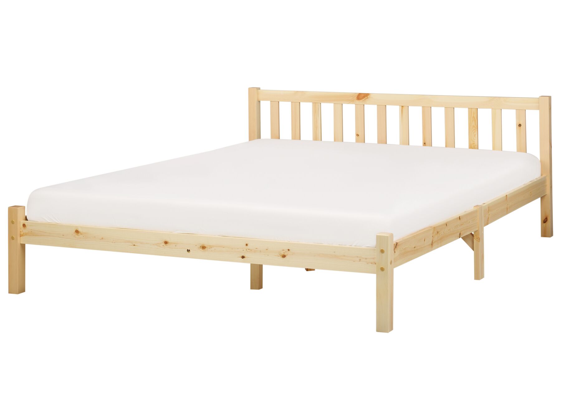 Wooden EU King Size Bed Light FLORAC_918229