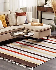 Tappeto HISARLI Marrone 160 x 230 cm Cotone_1179934
