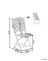 Set of 2 Metal Garden Folding Chairs Black BORMIO_806919
