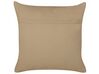 Set of 2 Jute Cushions Leaf Pattern 45 x 45 cm Beige RUBUS_888282