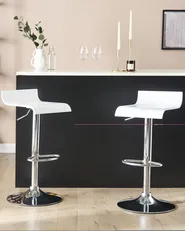 Set di 2 sedie alte VALENCIA Bianco_226816