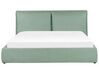 Zamatová posteľ s úložným priestorom 180 x 200 cm mätová zelená BAJONNA_871301