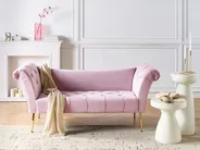 Chaise Longue NANTILLY Velvet Light Violet_943592