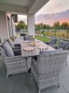 Trädgårdsmöbelset av bord och 6 stolar grå CASCAIS _836072