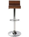 Set of 2 Swivel Bar Stools Dark Brown VALENCIA_694419