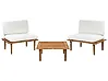 Conjunto de jardín con mesa 2 plazas FRASCATI modular Madera de acacia certificada Blanco crema
