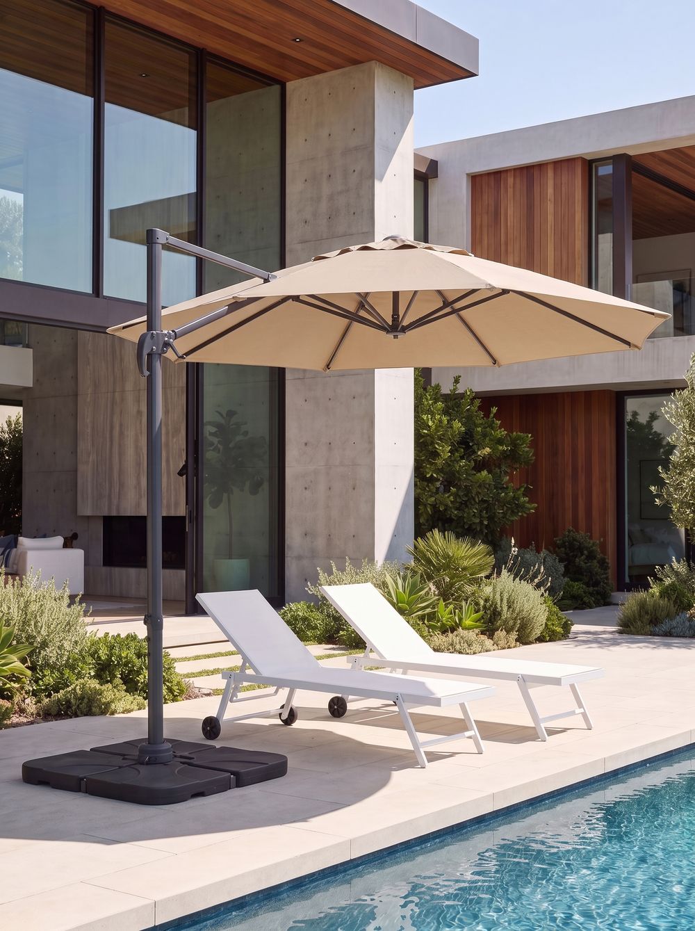 Cantilever Parasol 294 cm SAVONA Sand Beige