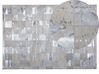 Dywan patchwork skórzany 140 x 200 cm beżowo-srebrny YAZIR_721263