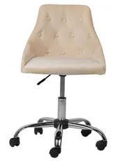 Sedia da scrivania PARRISH Velluto Beige_732463