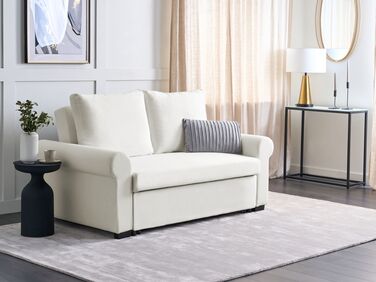 Fabric Sofa Bed Cream SILDA