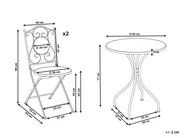 Set mobilier de grădină SIPONTO Metal Alb/Albastru_1155880