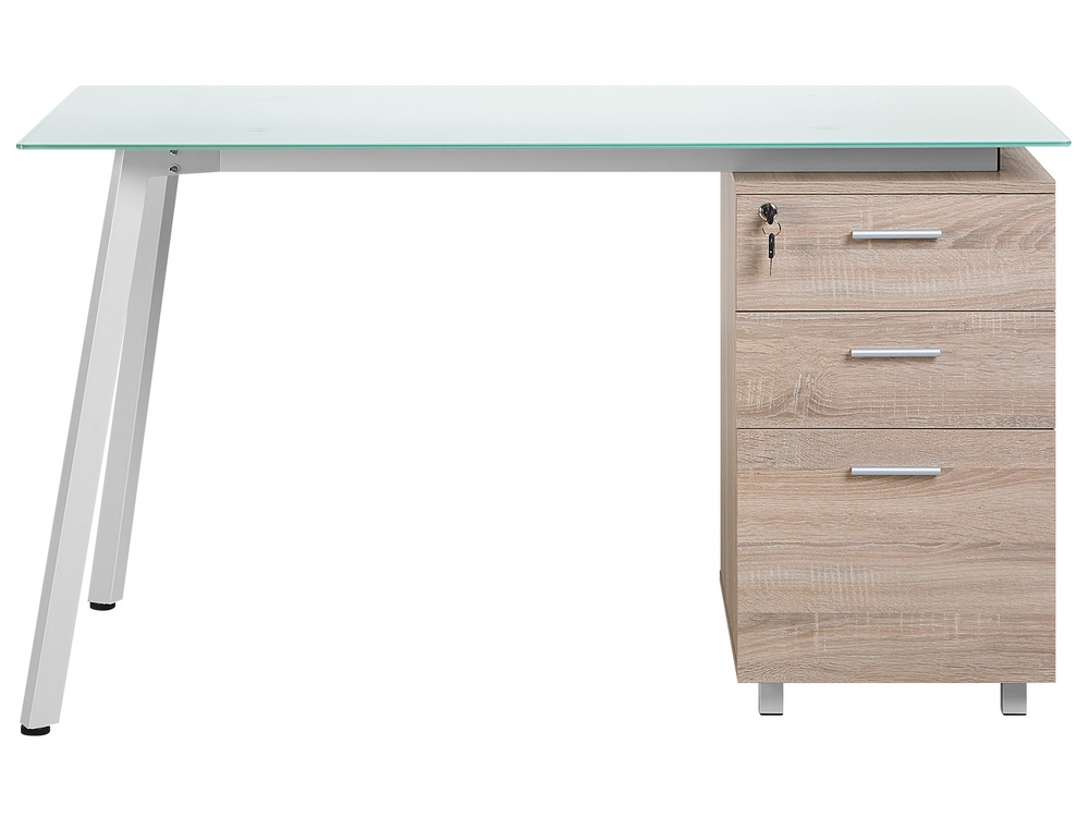 3 drawer white desk sale