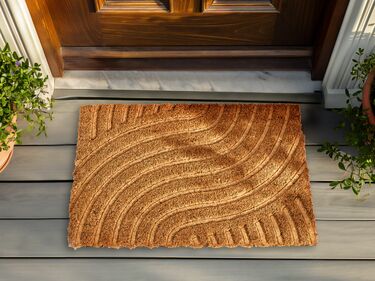 Coir Doormat Geometric Pattern Natural PAEKTU