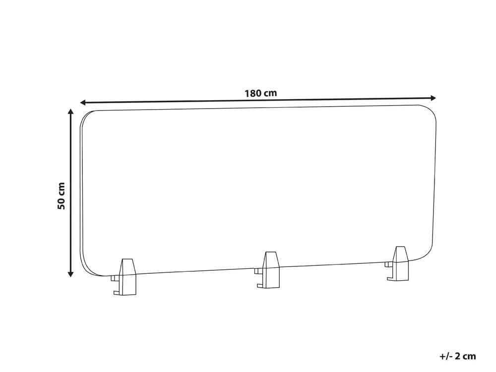 Desk Screen SPLIT 180 x 50 cm Green_1055878