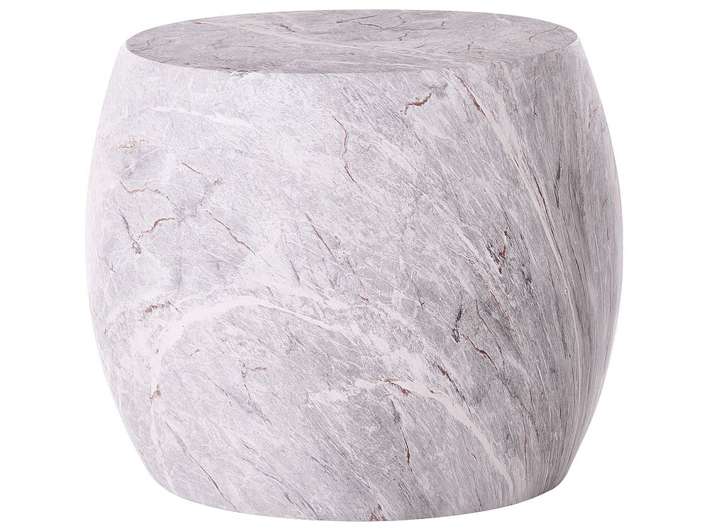 Side Table RICADI 40 cm 58 cm Marble Effect Grey Marble