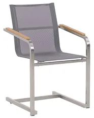 Set of 6 Garden Chairs COSOLETO Stainless Steel Grey_776952