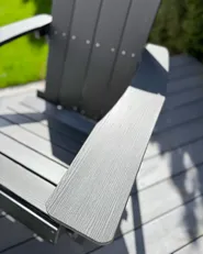 Garden Chair ADIRONDACK with Footstool Dark Grey_1071956