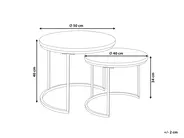 Set di 2 tavolini da caffè CLATON Marrone_891992