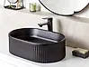 Countertop Basin GELDO 490 x 310 mm Ceramic Black