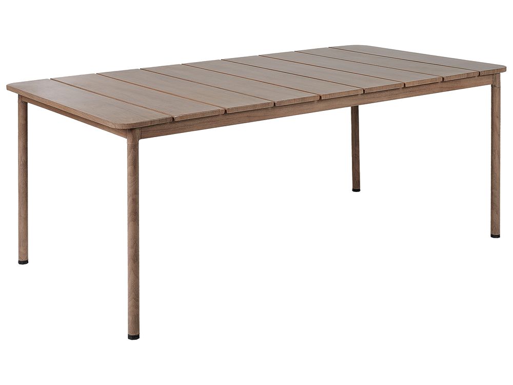Gartentisch FLAVIA 185 cm 96 cm Metall Braun