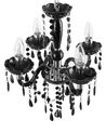 4 Light Acrylic Chandelier Black KALANG_695514