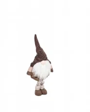 Set of 3 Christmas Decorations KOSKENKORVA 70/58-80/80-104 cm Gnome Brown_1174183