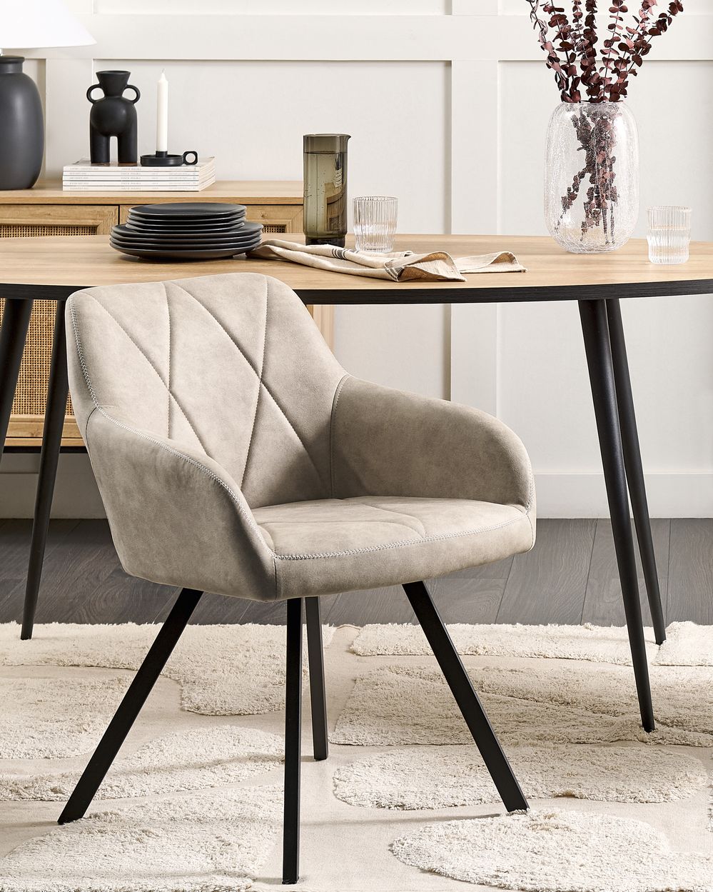Set de 2 scaune dining MONEE Bej