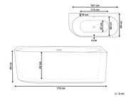 Corner Bath GOCTA 1700 x 800 mm Black Left Hand_879129