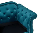 Sofa 3 Seater SKIEN Velvet Teal_1050377