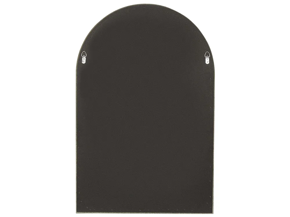 Lustro ścienne HURIEL 60 cm 90 cm Welur Oliwkowy_891958