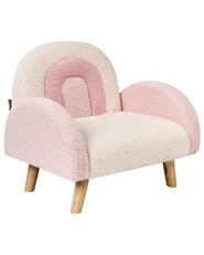 Kids Armchair Rainbow OMBO Boucle Pastel Pink_977419