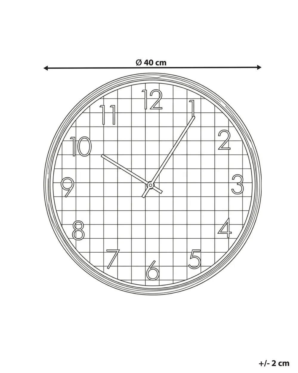 Wandklok CREUSE 40 cm Wit_1149446