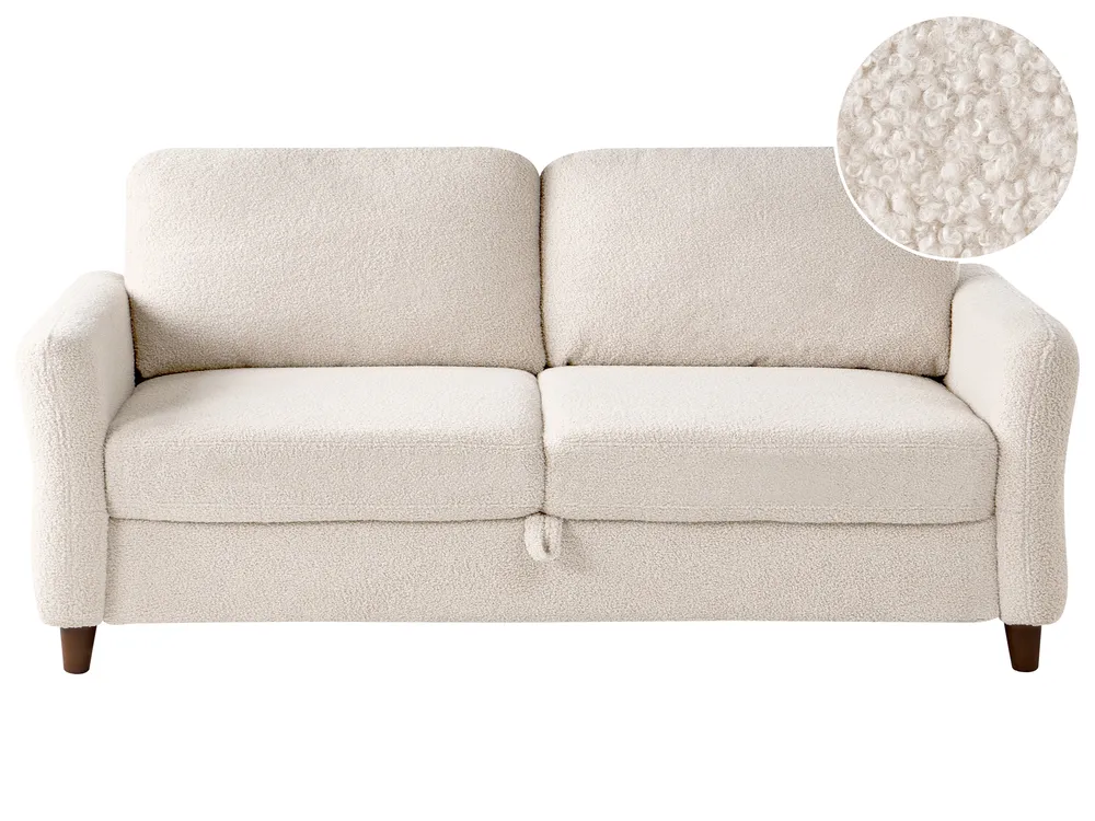 Sofa dla 3 osób MARE Boucle Beżowy