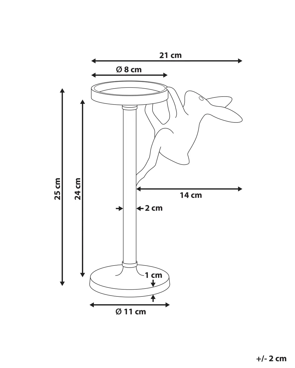 Portacandele KOSOR 25 cm Metallo Oro_1012644