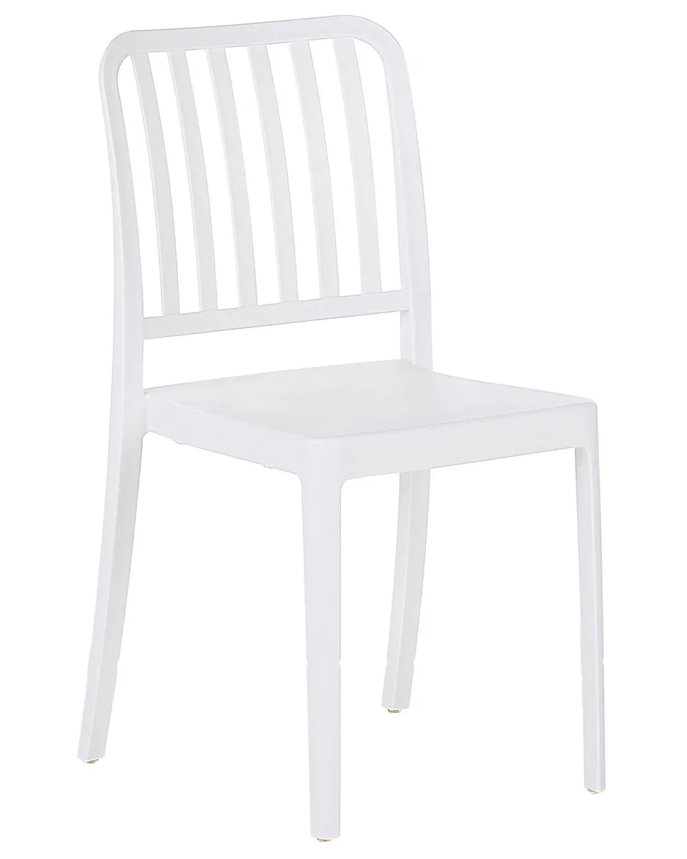 Set of 4 Garden Chairs SERSALE Synthetic Material White_820158
