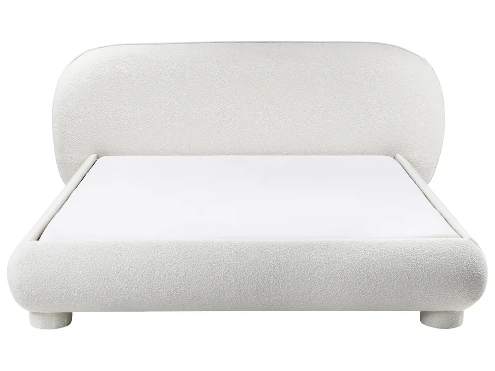 Bed Boucle BAYEL 160 x 200 cm (EU King Size) Off-White_1056391