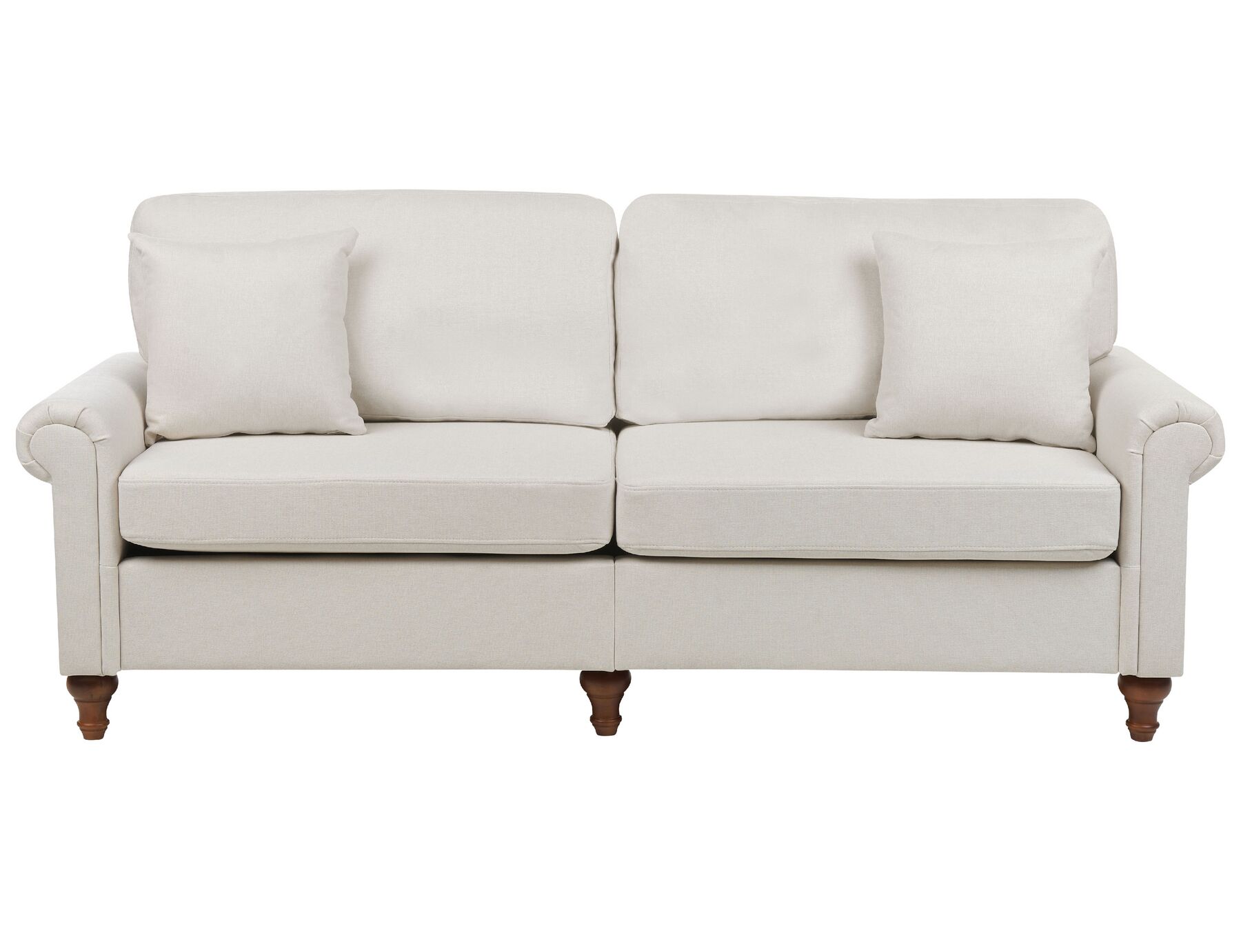 3-istuttava sohva kangas vaalea beige GINNERUP_894763