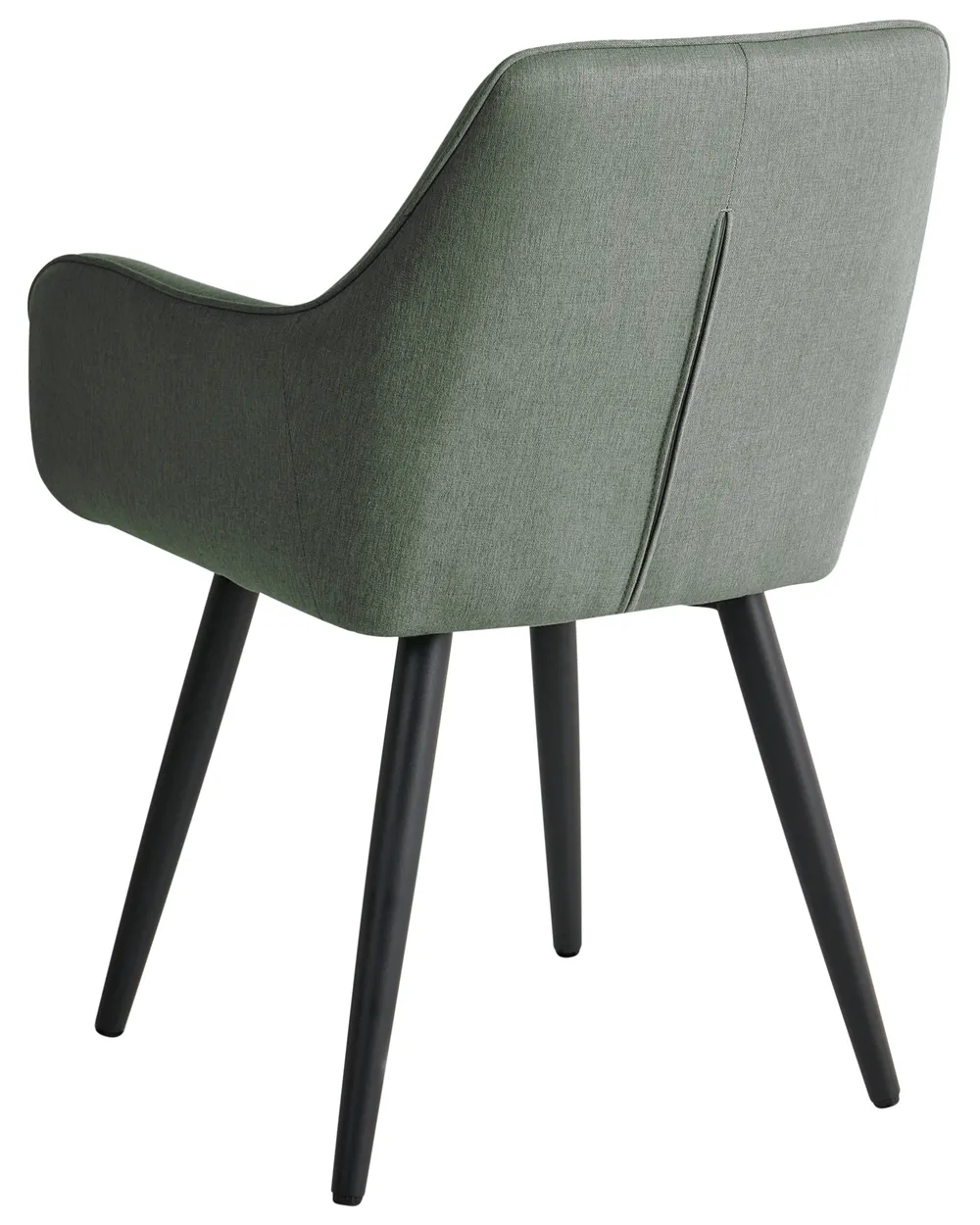 Set di 2 sedie da pranzo TIRANO Lino sintetico Verde_1044541