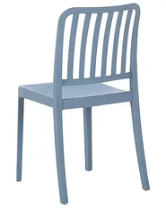 Set of 2 Garden Chairs SERSALE Synthetic Material Blue_820176